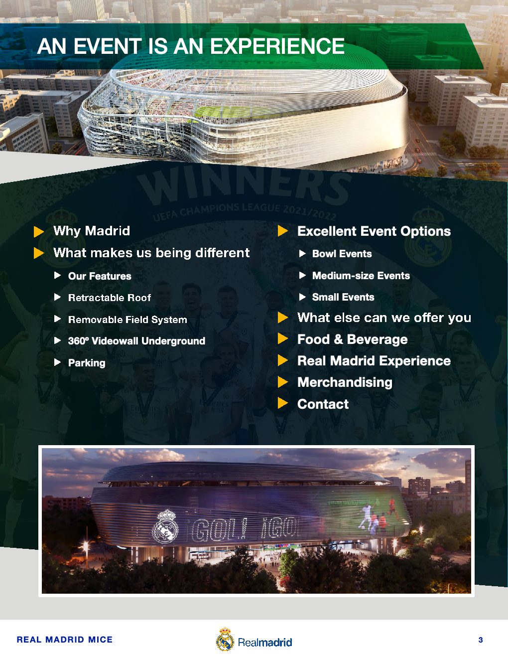 Estadio Santiago Bernabéu - Medium-Size Events & Conventions — página 3