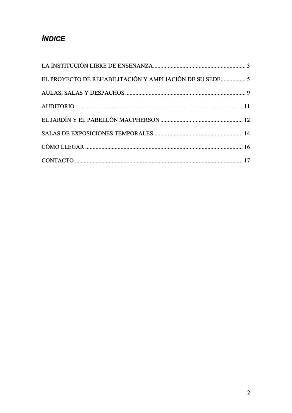 Fundación Francisco Giner de los Ríos [Institución Libre de Enseñanza] — página 2